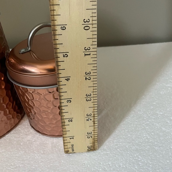 Copper Hammered Canister Set - Picture 3 of 5